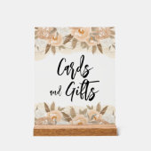 カードとギフトピーチフラワーズブライダルシャワー アクリルサイン (正面)