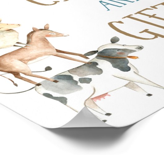 カードとギフトファームアニマルズカボチャボーイ誕生日 ポスター (角)