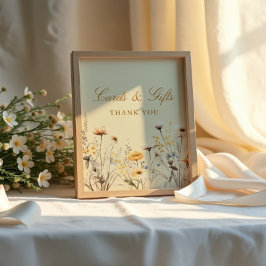 カードとギフトブライダルシャワーありがとう ポスター