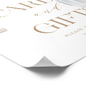 カードとギフトブルー熱気球テーブルの看板 ポスター (角)