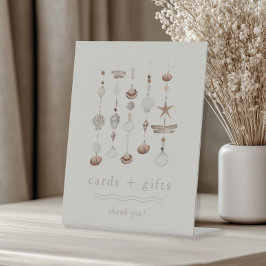 カードとギフトボホビーチベビーシャワー 台座サイン