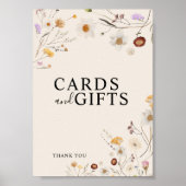 カードとギフトボホ山花結婚のサイン ポスター (正面)