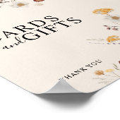 カードとギフトボホ山花結婚のサイン ポスター (角)