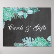 カードとギフトミント多肉質。黒板結婚病