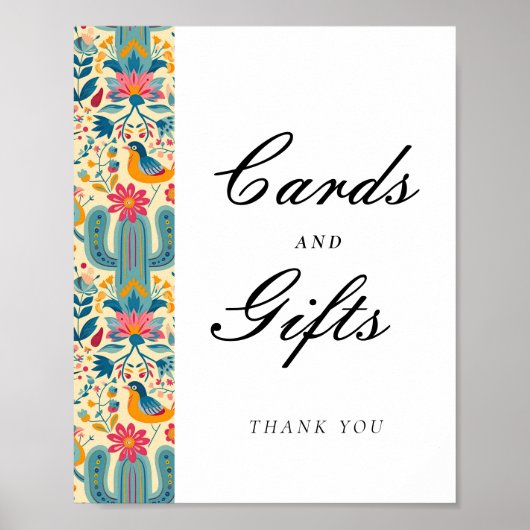 カードとギフトメキシコのフローラブライダルシャワー標識 ポスター (正面)