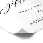 カードとギフトモダンの結婚数 ポスター (角)