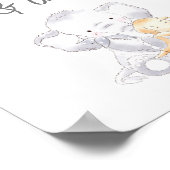 カードとギフトモダンベビー象男女兼用 ポスター (角)