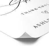 カードとギフトモダンミニマ結婚リストのポスター ポスター (角)