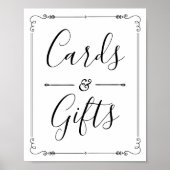 カードとギフトモダンヴィンテージウェディングシャワーデコール ポスター (正面)