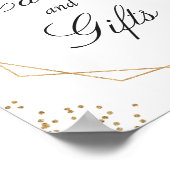 カードとギフトモダン金ゴールド熱帯葉フローラ ポスター (角)