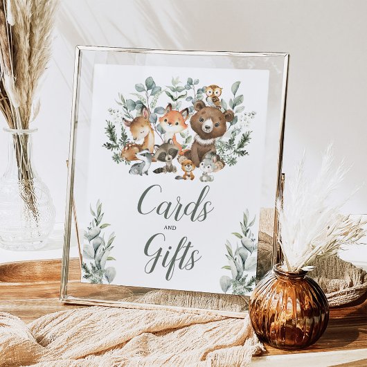 カードとギフトユーカリ植木地の赤ん坊の動物 ポスター