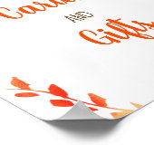 カードとギフトリトルカボチャ秋ベビーシャワー ポスター (角)