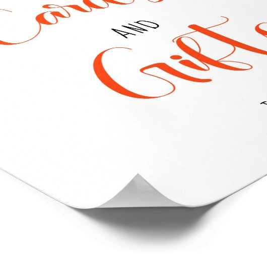 カードとギフトリトルカボチャ赤ちゃんシャワー秋 ポスター (角)