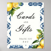 カードとギフトレモンポジタ結婚ーノのサイン ポスター (正面)