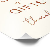 カードとギフトワイルドフラワーテラコッタベビーシャワー フォトプリント (角)