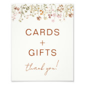 カードとギフトワイルドフラワーテラコッタベビーシャワー フォトプリント (正面)