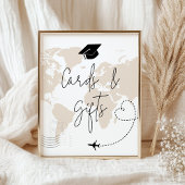 カードとギフトワールドマップ卒業パーティーポスター ポスター