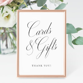 カードとギフトヴィンテージエレガンス結婚スクリプト ポスター