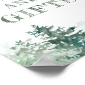 カードとギフト冬のワンダーランド赤ちゃんシャワー ポスター (角)