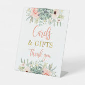 カードとギフト多肉植物 台座サイン (正面)