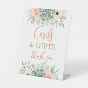 カードとギフト多肉植物 台座サイン