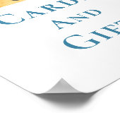 カードとギフト太陽をテーマにした赤ちゃんシャワーのサイン ポスター (角)