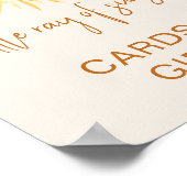 カードとギフト太陽をテーマにした赤ちゃんシャワーのサイン ポスター (角)