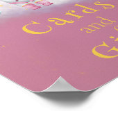 カードとギフト宇宙ガール宇宙飛行士ピンクのロケットスター ポスター (角)