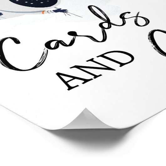 カードとギフト宇宙パーティー宇宙飛行士ボーイサイン ポスター (角)