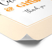 カードとギフト小さなかわいこちゃんオレンジの誕生日 ポスター (角)