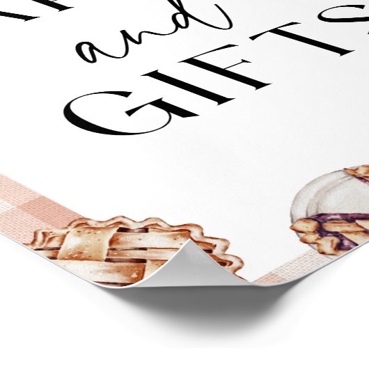 カードとギフト小さなかわいこちゃんパイ赤ちゃんシャワーパーティー ポスター (角)