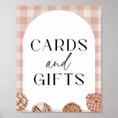 カードとギフト小さなかわいこちゃんパイ赤ちゃんシャワーパーティー ポスター (正面)