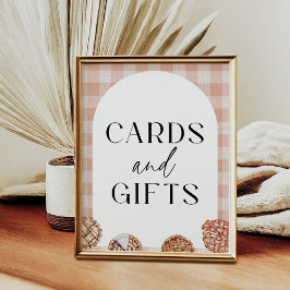 カードとギフト小さなかわいこちゃんパイ赤ちゃんシャワーパーティー ポスター