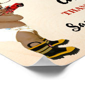 カードとギフト小さなオウム消防士ベビーシャワー ポスター (角)