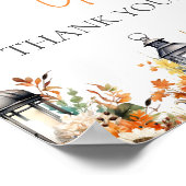 カードとギフト小さなカボチャ赤ちゃんシャワーのサイン ポスター (角)