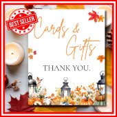 カードとギフト小さなカボチャ赤ちゃんシャワーのサイン ポスター