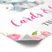 カードとギフト小さなピーナッツ象ガールピンク ポスター (角)