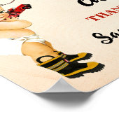 カードとギフト小さな消防士の赤ちゃんシャワー ポスター (角)