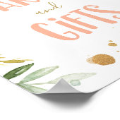 カードとギフト恋しく思オンデール誕生日テーブルの看板 ポスター (角)