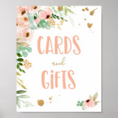 カードとギフト恋しく思オンデール誕生日テーブルの看板 ポスター (正面)