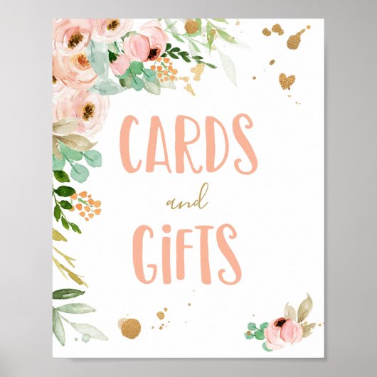 カードとギフト恋しく思オンデール誕生日テーブルの看板 ポスター (正面)