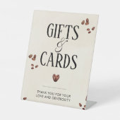 カードとギフト愛は醸造ブライダルシャワーのサイン 台座サイン (正面)