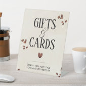 カードとギフト愛は醸造ブライダルシャワーのサイン 台座サイン (インサイチュ)