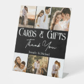 カードとギフト感謝していお客様6枚の写真コラ結婚ージ 台座サイン (正面)