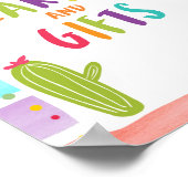 カードとギフト感謝サボテンFiestaテーブルサイン ポスター (角)