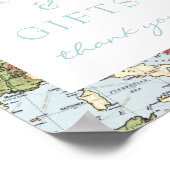 カードとギフト旅行テーマフローラマップサイン ポスター (角)