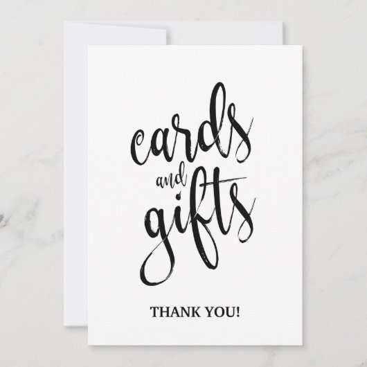 カードとギフト書手頃道標識 サンキューカード (正面)