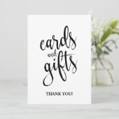 カードとギフト書手頃道標識 サンキューカード (スタンド正面)