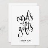 カードとギフト書手頃道標識 サンキューカード (正面/裏面)