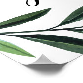 カードとギフト水彩緑のポスター ポスター (角)